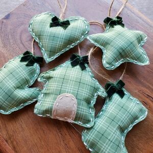 Set Of 5 hand-made Christmas Ornaments